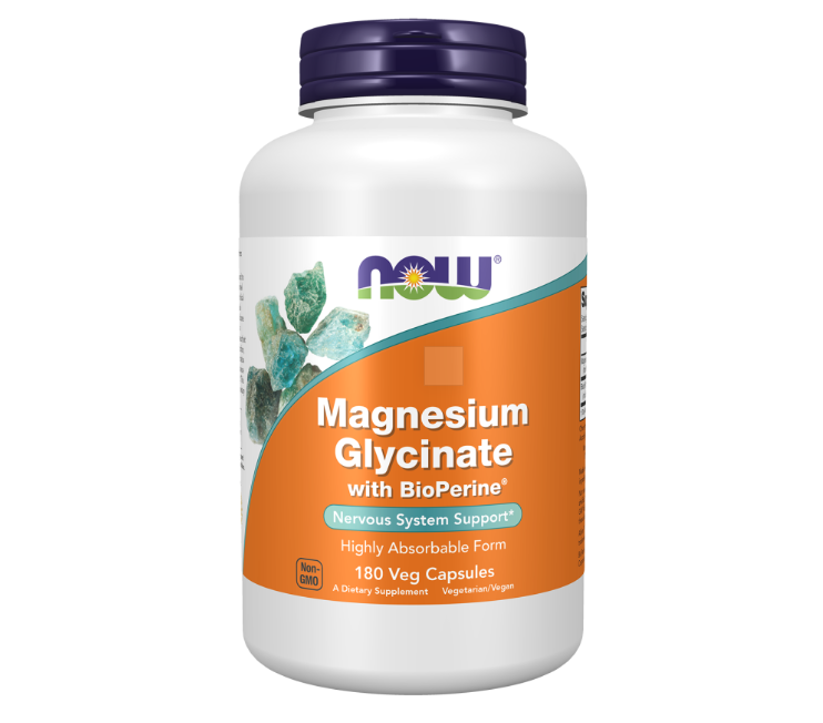 Now Foods Magnesium Glycinate with BioPerine® 180 Veg Capsules