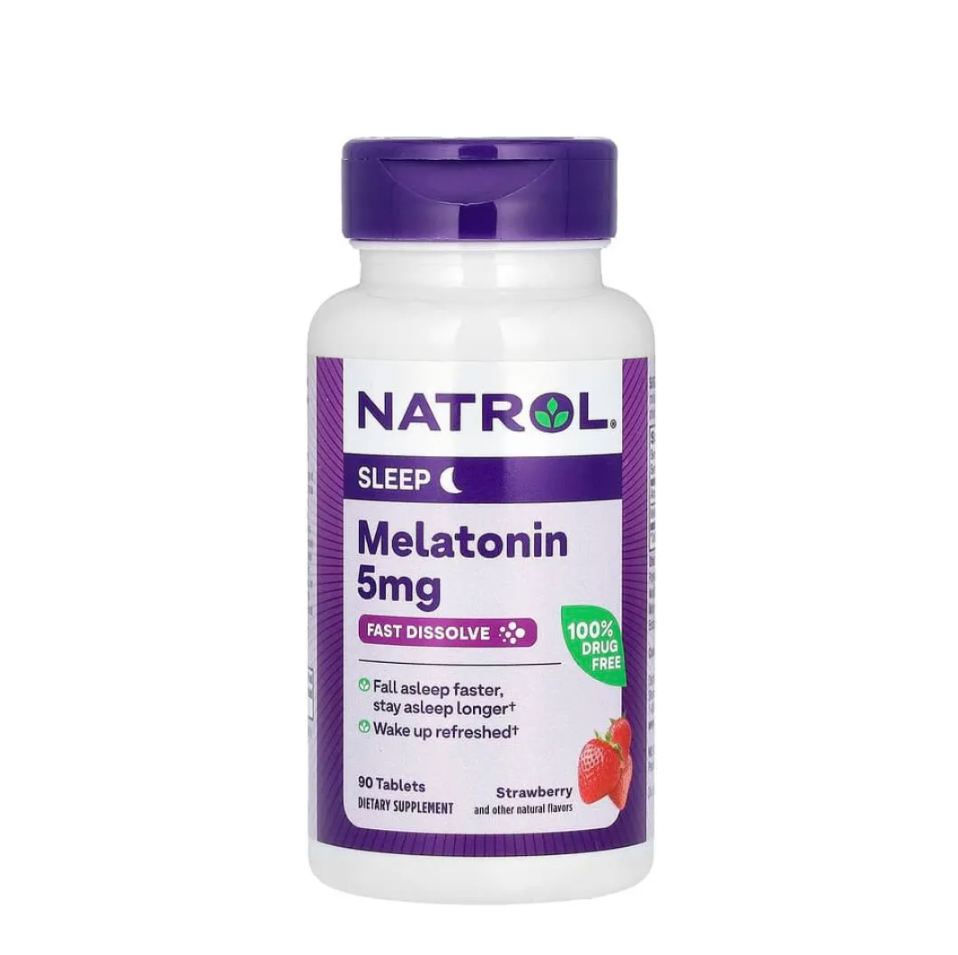 Natrol Melatonin, Fast Dissolve, Extra Strength, Strawberry, 5 mg 60 tabs