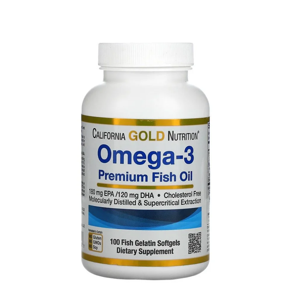 California Gold Omega-3, 100 softgels