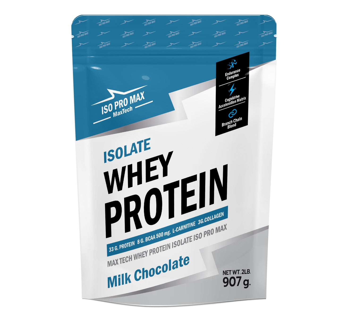 Maxtech Isolate Whey Protein 907 g.-Milk Chocolate
